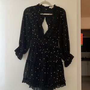 Long sleeve star dress (open back)